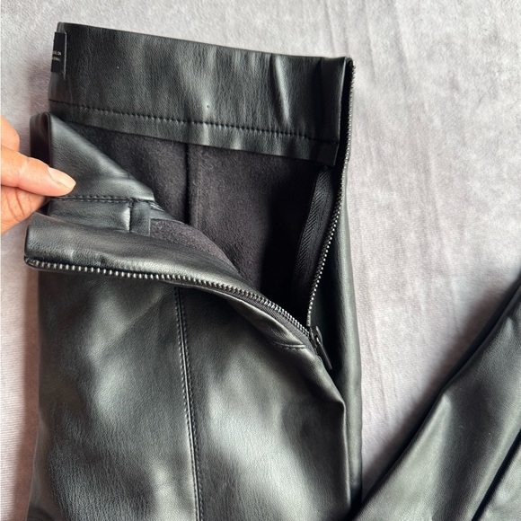 Zara Stylish Gray Leather Pants - Picture 6 of 7